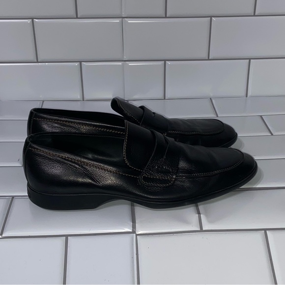 Louis Vuitton LV Dress Shoes Loafers Oxford Leather Black Men’s UK 7.5 US 8.5 - Picture 2 of 12